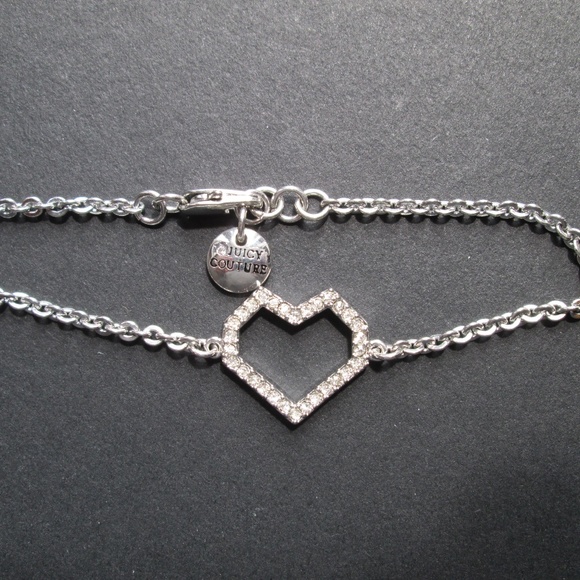 💟 Juicy Couture Pixel Open Heart Chain Bracelet - Picture 8 of 11